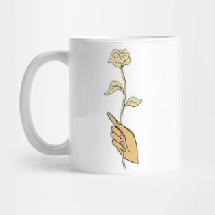 Hand and roses Mug